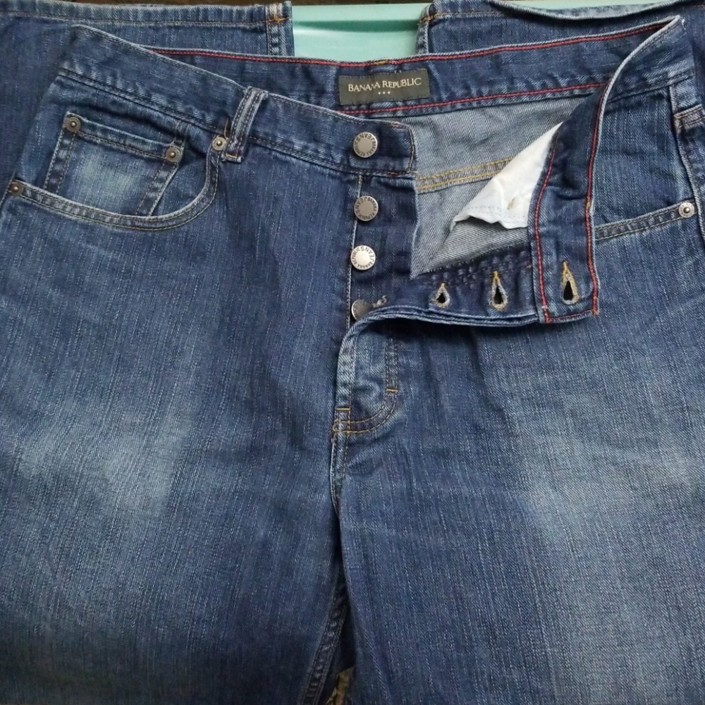 Men's Banana Republic Relaxed Jeans, Sz 33x32, EUC